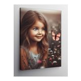Tablo Mega Kanvas Tablo Küçük Kız Ve Kelebek 50 X 70 Cnvsdkey-116085-50-70