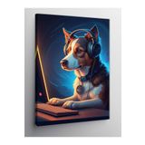 Tablo Mega Kanvas Tablo Kulaklık Takan Köpek 70 X 100 Cnvsdkey-126740-70-100