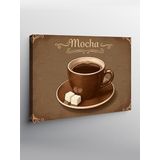 Tablo Mega Kanvas Tablo Kupa İle Sıcak Mocha YTCNVS501847, 100 x 140