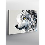 Tablo Mega Kanvas Tablo Kurt Portresi Çizimi YTCNVS506648, 100 x 140