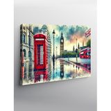 Tablo Mega Kanvas Tablo Londra Telefon Kulübeleri YTCNVS505241, 70 x 100