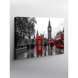 Tablo Mega Kanvas Tablo Londra Ve Kırmızı Telefon Kulübeleri YTCNVS503694, 70 x 100