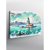 Tablo Mega Kanvas Tablo Martılar Ve Kız Kulesi YTCNVS504932, 70 x 100