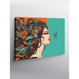 Tablo Mega Kanvas Tablo Medusa Ve Kelebek Sanatı YTCNVS505295, 70 x 100