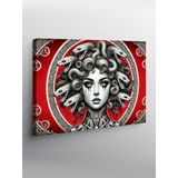 Tablo Mega Kanvas Tablo Medusa Ve Kırmızı Fon YTCNVS504151, 100 x 140