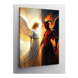 Tablo Mega Kanvas Tablo Melek Ve Şeytan 100 X 140 Cnvsdkey-128739-100-140