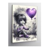 Tablo Mega Kanvas Tablo Mor Balon Ve Çocuk 100 X 140 Cnvsdkey-117264-100-140
