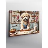 Tablo Mega Kanvas Tablo Mutfakta Yaramaz Köpek YTCNVS500159, 100 x 140