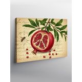 Tablo Mega Kanvas Tablo Nar Ve Yaprak Deseni YTCNVS500517, 70 x 100