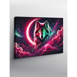 Tablo Mega Kanvas Tablo Neon Kurt Portresi YTCNVS501231, 50 x 70