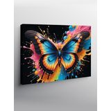 Tablo Mega Kanvas Tablo Neon Mavi Kelebek YTCNVS504766, 50 x 70