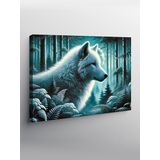 Tablo Mega Kanvas Tablo Ormanda Yalnız Kurt YTCNVS506247, 70 x 100