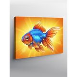 Tablo Mega Kanvas Tablo Parlak Turuncu Balık YTCNVS504381, 100 x 140