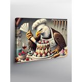Tablo Mega Kanvas Tablo Pasta Yapan Kartal Şef YTCNVS505649, 50 x 70