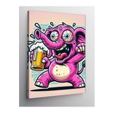 Tablo Mega Kanvas Tablo Pembe Fil Maskotu 70 X 100 Cnvsdkey-123655-70-100