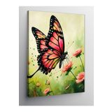 Tablo Mega Kanvas Tablo Pembe Kelebek 50 X 70 Cnvsdkey-128441-50-70