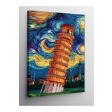 Tablo Mega Kanvas Tablo Pisa Kulesi Van Gogh Temalı 100 X 140 Cnvsdkey-117259-100-140