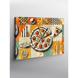 Tablo Mega Kanvas Tablo Pizza Ve Satranç Deseni YTCNVS503820, 70 x 100
