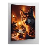 Tablo Mega Kanvas Tablo Poker Oynayan Kurt 50 X 70 Cnvsdkey-116649-50-70