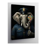 Tablo Mega Kanvas Tablo Polis Üniformalı Fil 70 X 100 Cnvsdkey-128294-70-100