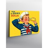 Tablo Mega Kanvas Tablo Pop Art Denizci Çocuk YTCNVS505158, 70 x 100