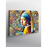 Tablo Mega Kanvas Tablo Pop Art İnci Küpeli Kız YTCNVS502127, 70 x 100
