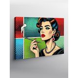 Tablo Mega Kanvas Tablo Pop Art Kadın Portresi YTCNVS506552, 50 x 70