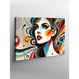 Tablo Mega Kanvas Tablo Pop Art Kadın YTCNVS500706, 100 x 140