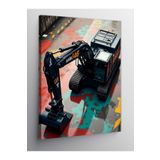 Tablo Mega Kanvas Tablo Renkli Iş Makinesi 100 X 140 Cnvsdkey-129853-100-140