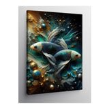Tablo Mega Kanvas Tablo Renkli Japon Balıkları 100 X 140 Cnvsdkey-129054-100-140
