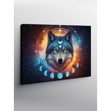 Tablo Mega Kanvas Tablo Renkli Kurt Portresi YTCNVS502120, 100 x 140