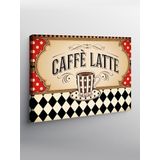 Tablo Mega Kanvas Tablo Retro Tarzda Caffè Latte Posteri YTCNVS506048, 100 x 140