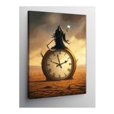 Tablo Mega Kanvas Tablo Saat Üzerinde Ölüm Meleği 70 X 100 Cnvsdkey-123368-70-100