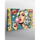 Tablo Mega Kanvas Tablo Sakız Çiğneyen Pop-Art Kadın YTCNVS505538, 70 x 100