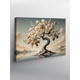 Tablo Mega Kanvas Tablo Sanatsal Bonsai Ağacı YTCNVS504206, 50 x 70