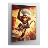 Tablo Mega Kanvas Tablo Şef Maymun Ve Döner 50 X 70 Cnvsdkey-124137-50-70