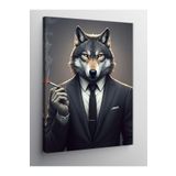 Tablo Mega Kanvas Tablo Sigara Içen Kurt 70 X 100 Cnvsdkey-123554-70-100