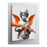 Tablo Mega Kanvas Tablo Silahlı Melek Çocuk 70 X 100 Cnvsdkey-126482-70-100