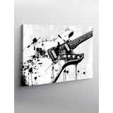 Tablo Mega Kanvas Tablo Siyah-Beyaz Gitar Çizimi YTCNVS506679, 50 x 70