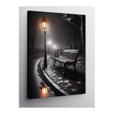 Tablo Mega Kanvas Tablo Sokak Lambası Ve Bank 100 X 140 Cnvsdkey-117057-100-140