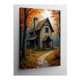 Tablo Mega Kanvas Tablo Sonbaharda Kulübe 70 X 100 Cnvsdkey-129931-70-100