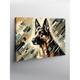 Tablo Mega Kanvas Tablo Soyut Kurt Köpeği YTCNVS505232, 100 x 140