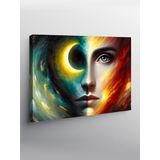 Tablo Mega Kanvas Tablo Soyut Yüz Portresi YTCNVS502114, 100 x 140