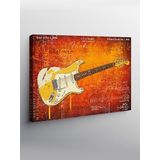 Tablo Mega Kanvas Tablo Turuncu Elektrik Gitar YTCNVS504336, 70 x 100