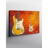 Tablo Mega Kanvas Tablo Turuncu Elektrik Gitar YTCNVS504531, 70 x 100