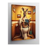 Tablo Mega Kanvas Tablo Tuvalette Kitap Okuyan Kanguru 50 X 70 Cnvsdkey-123096-50-70