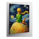 Tablo Mega Kanvas Tablo Uzaydaki Çocuk Ve Tilki Van Gogh Tarzi 100 X 140 Cnvsdkey-116481-100-140