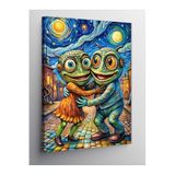 Tablo Mega Kanvas Tablo Van Gogh Stili Sarılan Kurbağalar 70 X 100 Cnvsdkey-116336-70-100