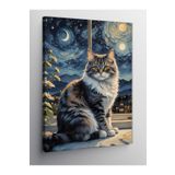 Tablo Mega Kanvas Tablo Van Gogh Tarzı Kedi 50 X 70 Cnvsdkey-123839-50-70