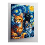 Tablo Mega Kanvas Tablo Van Gogh Tarzı Kediler 50 X 70 Cnvsdkey-124226-50-70